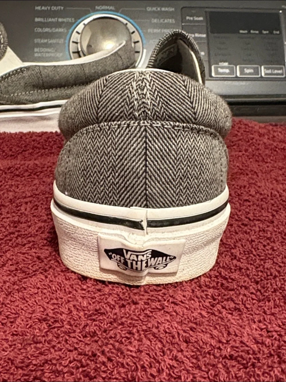 Vans Classic Slip Ons Herringbone Pattern Woman’s Sz 5.5